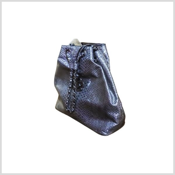 Silver Leather Shoulder Bag