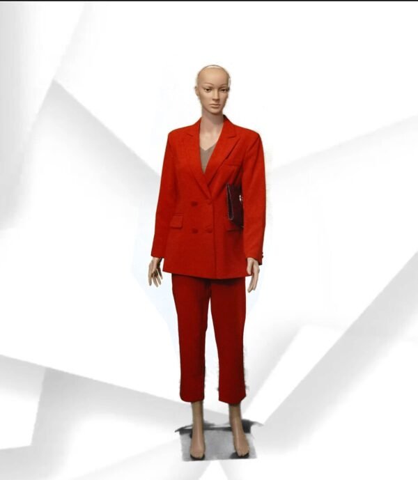 Red business suit with pocket book “Im beautiful try me”