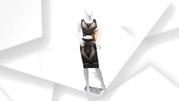 Gold black Striped Outfit